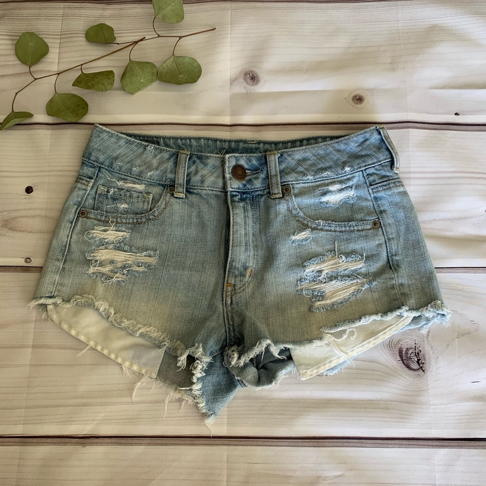 American Eagle Distressed Jean Shorts